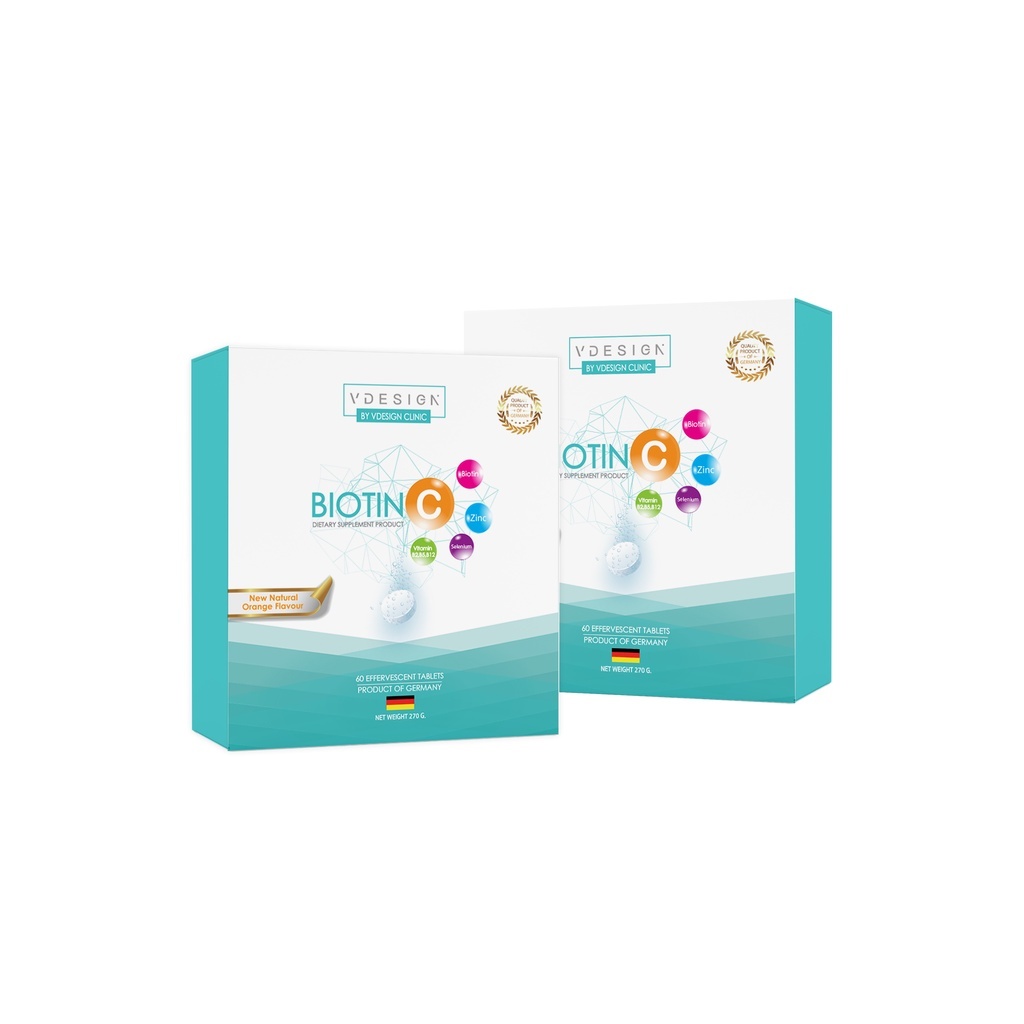 Biotin C by VDesign Clinic วิตามินรวมเม็ดฟู่ - 1