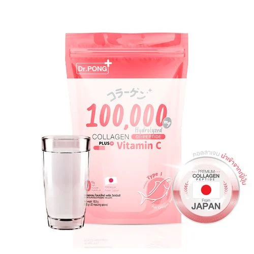 Dr.PONG 100,000 mg Collagen Dipeptide Plus Vitamin C คอลลาเจนไดเปปไทด์