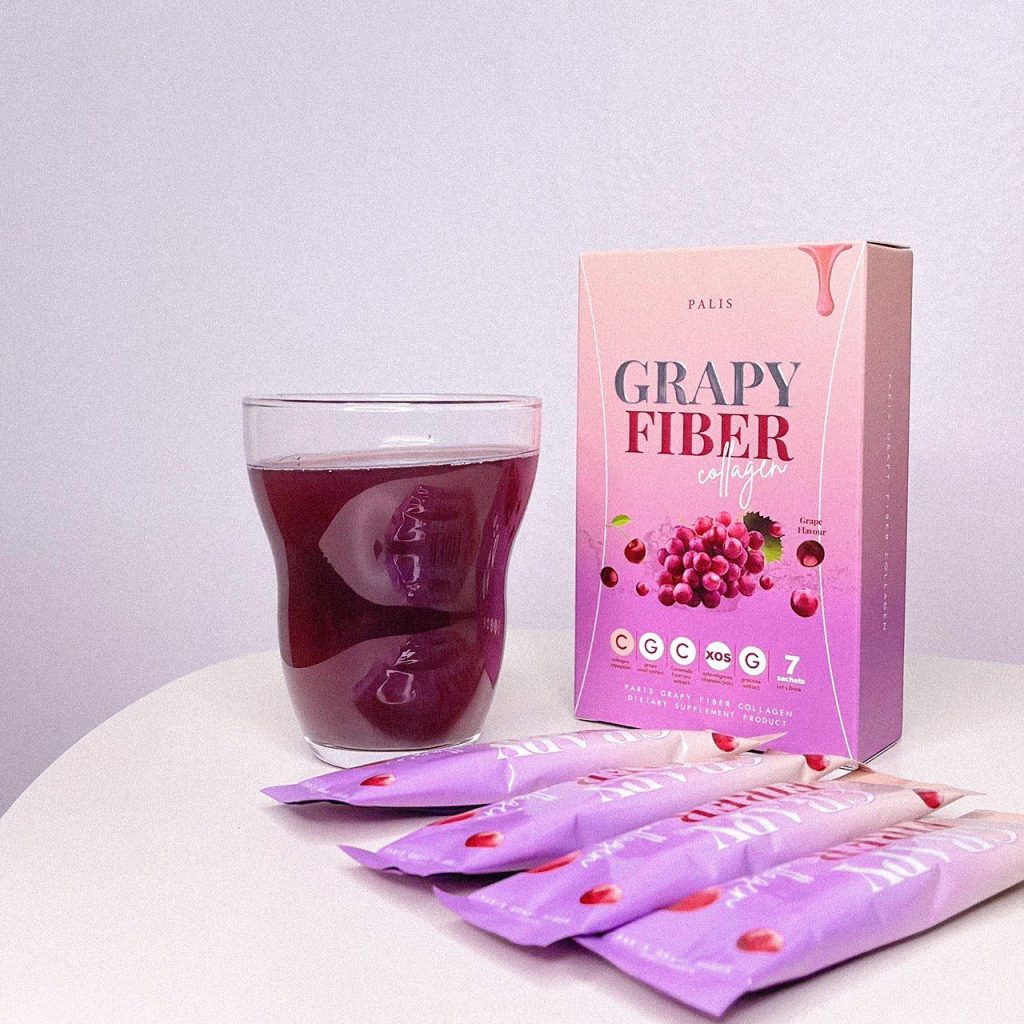 Grapy Fiber Collagen อาหารเสริมบำรุงลำไส้ ไฟเบอร์ คอลลาเจน เสริมการขับถ่ายดีกว่าเดิม