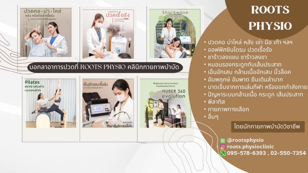 ROOTS Physio คลินิกกายภาพบำบัด นนทบุรี เทคนิคบำบัด ดึงรากลึกของปัญหาอาการ