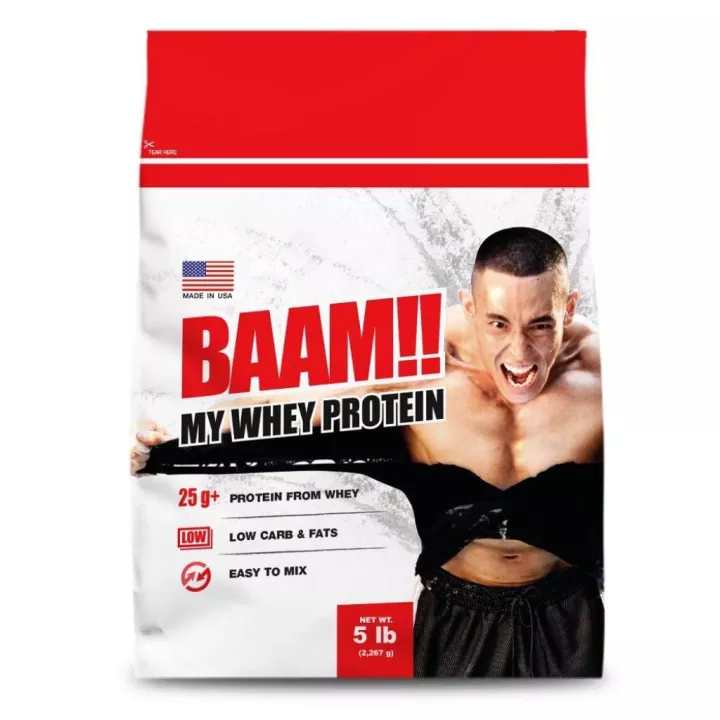 BAAM 100 MY WHEY 5lb เวย์โปรตีนคุณภาพดี เสริมกล้ามเนื้อ ให้ปริมาณสารอาหารเน้น ๆ