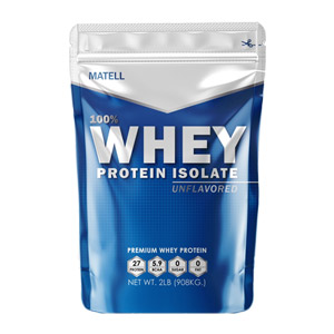 MATELL Whey Protein Isolate 2 Lb เวย์โปรตีนทานง่าย รสชาติดี ทำจากนมวัว 100%