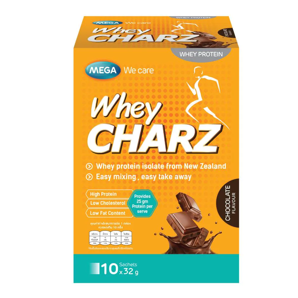 Mega We Care Whey Charz เวย์โปรตีนออกกำลังกาย เพิ่มแรงในการออกกำลังกายให้มากขึ้น