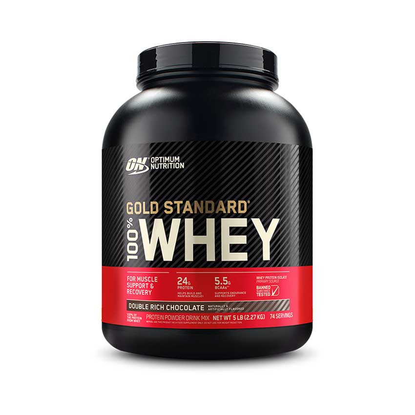 Optimum Nutrition Whey Protein Gold 5 Lbs เวย์โปรตีนยอดนิยม รสชาติดี กินง่าย