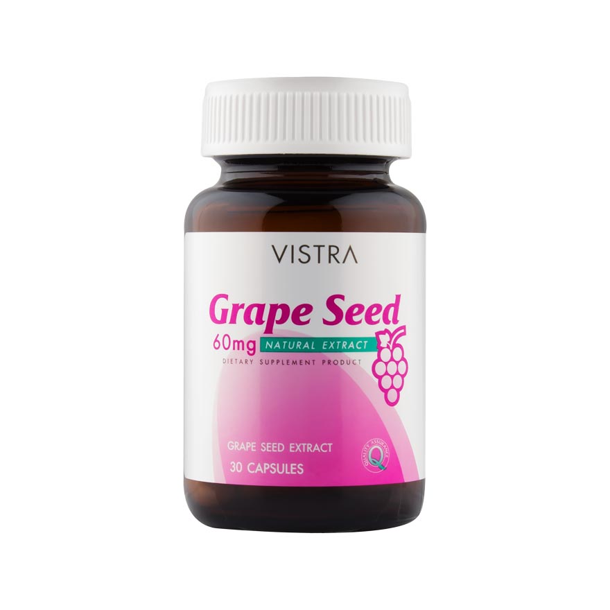 Vistra Grape Seed อาหารเสริมแก้ฝ้ากระ สารสกัดธรรมชาติเพื่อสุขภาพผิวและหัวใจ