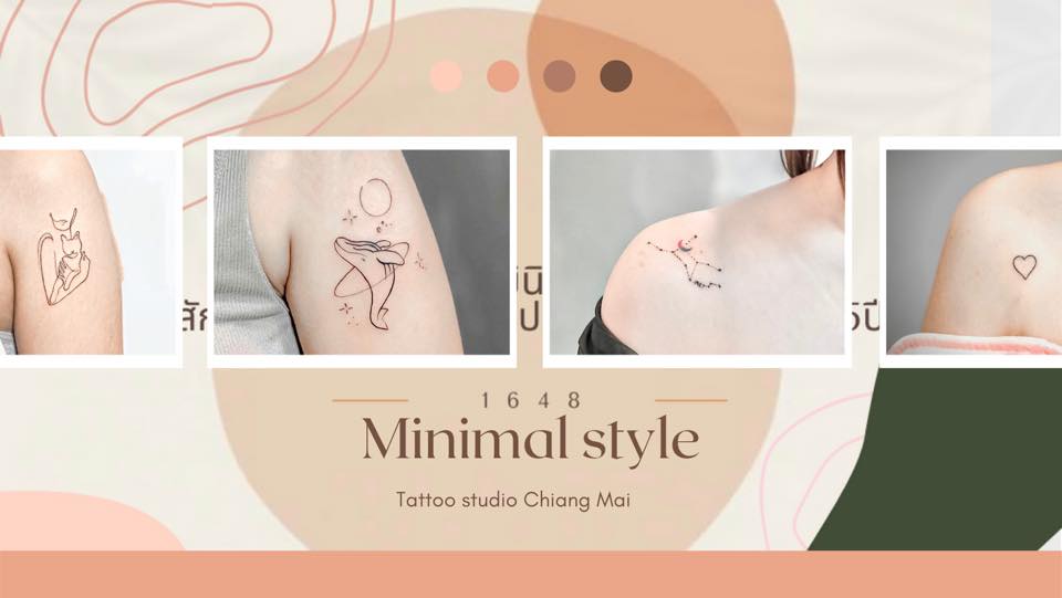 1648 Minimal Style ร้านสักมินิมอล เชียงใหม่ ลายสวย เส้นคม สีเด่นไม่ลอกซีดได้ง่าย