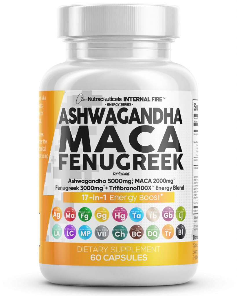 Nutraceuticals Ashwagandha MACA Fenugreek อาหารเสริมผู้ชาย รวมสมุนไพรธรรมชาติ ปลอดภัย 100%