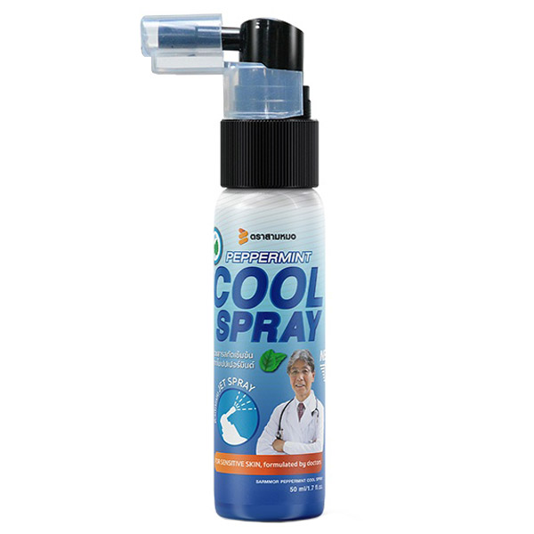 Sarmmor Peppermint Cool Spray สเปรย์สูตรผ่อนคลาย ใช้งานง่ายสะดวกหยิบฉีดลดการปวดได้ทันที