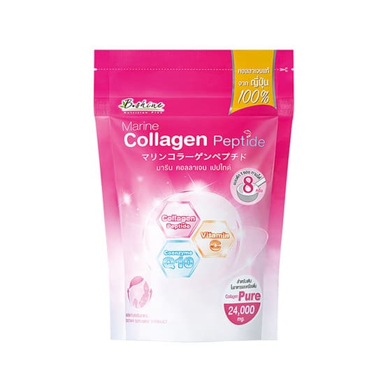 B.Shine Collagen Peptide คอลลาเจนลดสิวแบบซอง ในเซเว่น ชงดื่มง่าย ปลอดภัยผิวเนียนสวยดูเด่นชัด