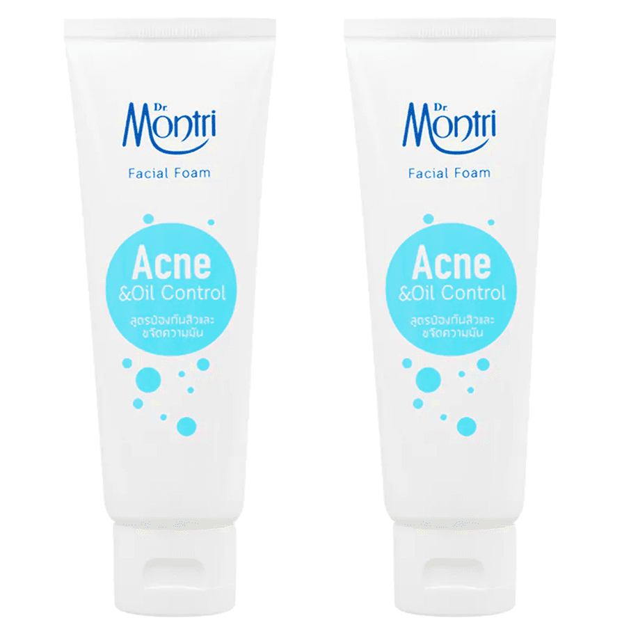 Dr.montri Facial foam Acne & oil control โฟมล้างหน้าชื่อดัง ในเซเว่น ลดมัน ลดสิว