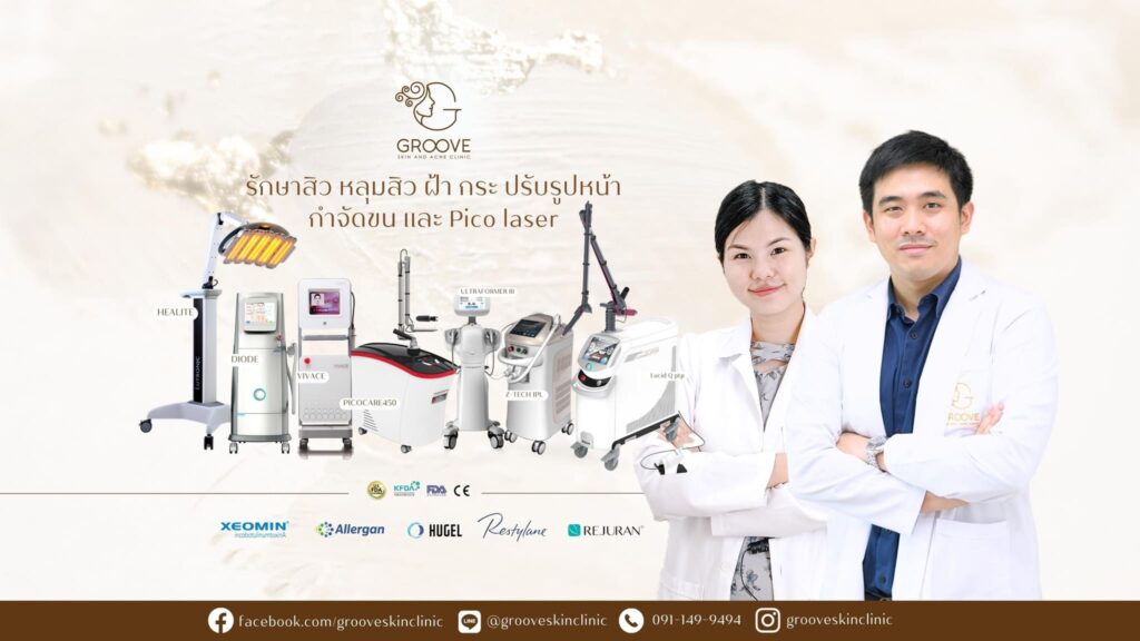 Groove Skin Clinic รับรักษาสิวอักเสบ ในกรุงเทพ เคลียร์ทุกปัญหาสิวบนใบหน้าได้อย่างปลอดภัย