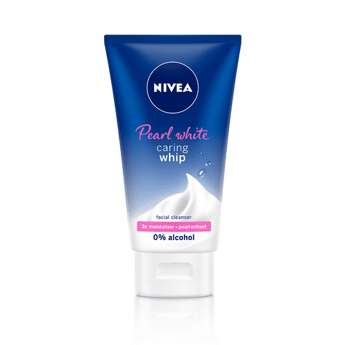 NIVEA Pearl white Caring Whip Facial Cleanser โฟมล้างหน้าควบคุมความมัน ในเซเว่น ซื้อใช้งานได้ดี
