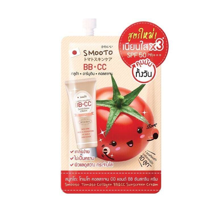 SMOOTO Tomato Collagen BB & CC Cream รองพื้นซอง ในเซเว่น