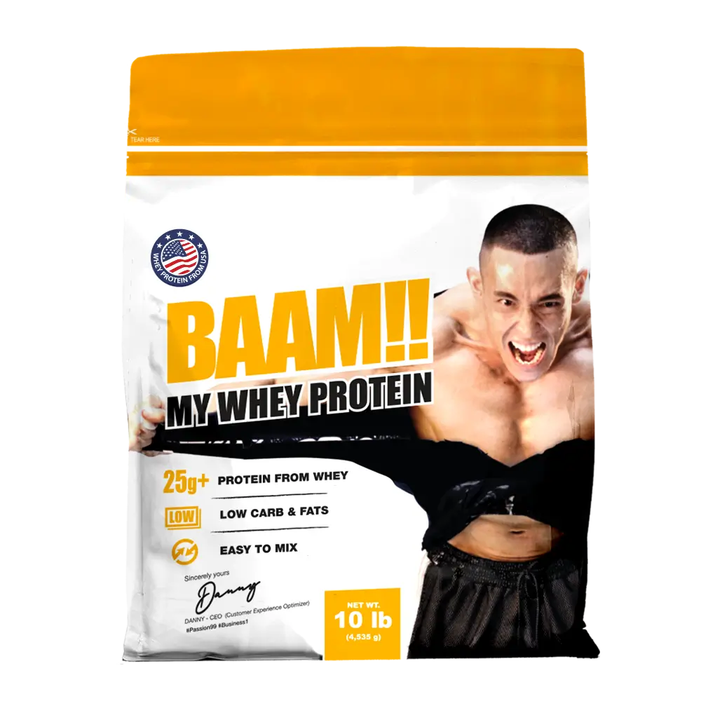 BAAM My Whey Protein โปรตีนเวย์ลดน้ำหนัก เพิ่มการเผาผลาญและสร้างกล้ามเนื้อให้ดูแข็งแรงกระชับ