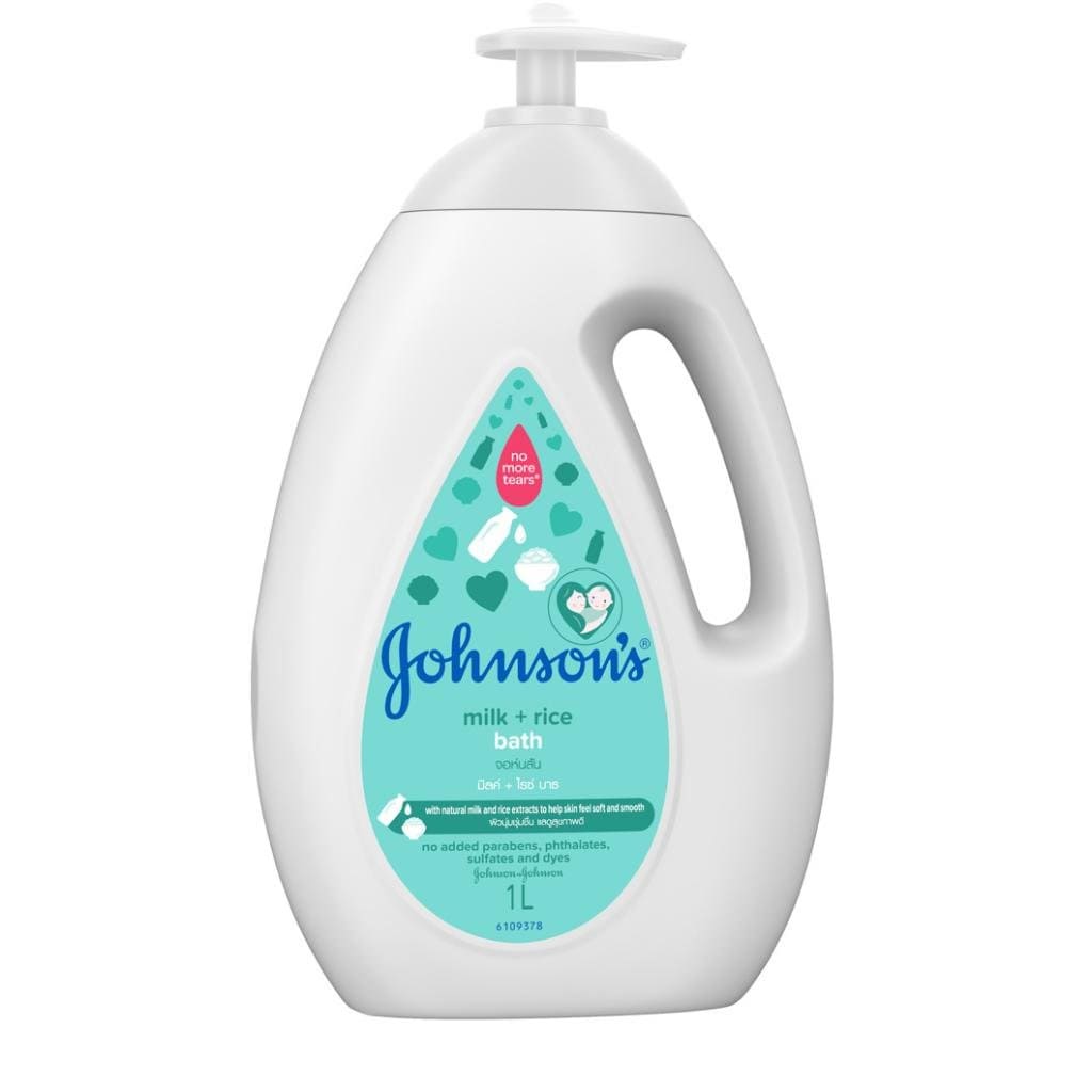 Johnson's Body wash Milk + Rice Bath แชมพูเด็กสูตรโปรตีนน้ำนมเข้มข้น ปลอดภัยต่อผิวเด็ก