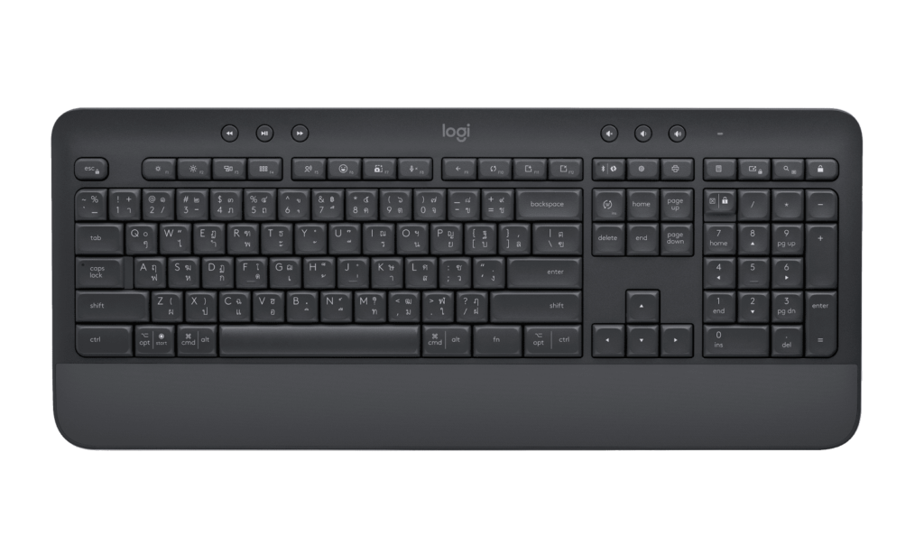 Logitech รุ่น K650 คีย์บอร์ดเพื่อสุขภาพแบบไร้สาย ตัวแป้นรองรับการทำงานได้อย่างรวดเร็ว