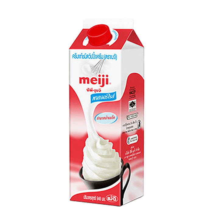 Meiji Whipping Cream วิปปิ้งครีมสูตรพาสเจอไรส์ ตีขึ้นง่ายส่วนผสมจากนมวัวแท้ 100