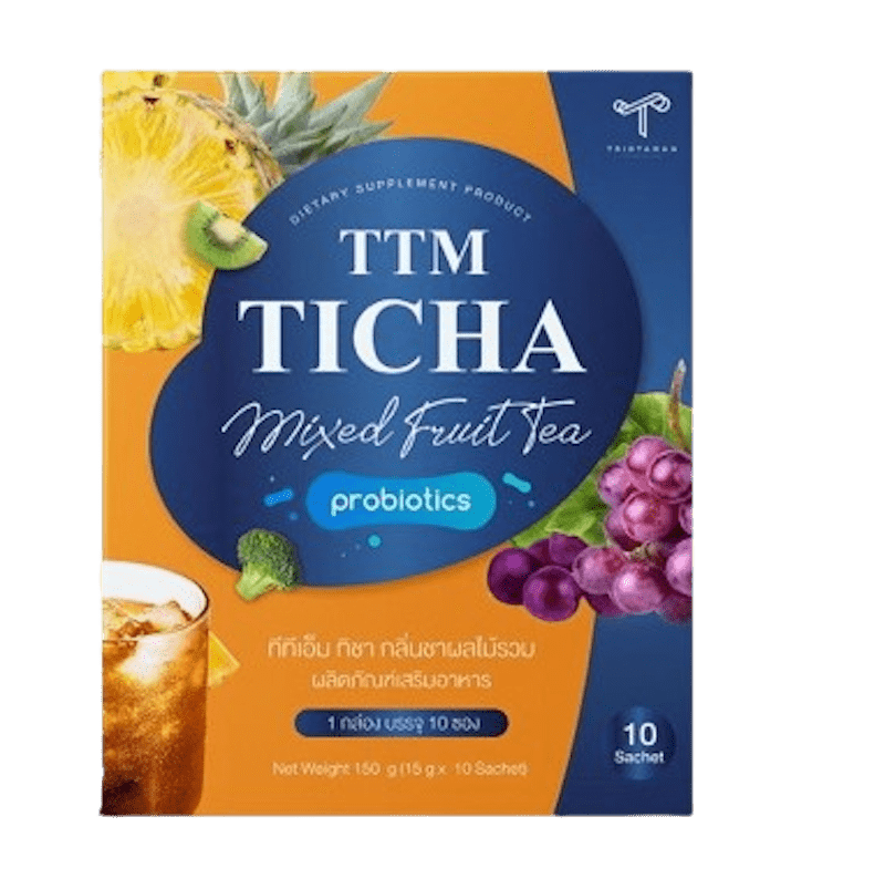 TTM Ticha Mix Fruit Tea ชาผลไม้ลดน้ำหนัก กระตุ้นภูมิคุ้มกัน ปรับสมดุลระบบขับถ่ายได้อย่างดี
