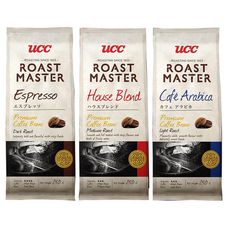 UCC Roast Master (Ground Coffee) เมล็ดกาแฟอาราบิก้าดื่มง่าย แบ่งระดับการคั่วให้เลือกชงดื่มได้ไม่ยาก