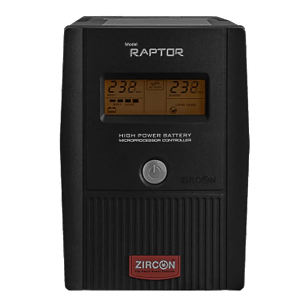 เครื่องสำรองไฟ UPS ZIRCON รุ่น Raptor ปรับแต่งแรงดันไฟด้วยระบบอัตโนมัติป้องกันไฟลัดวงจร