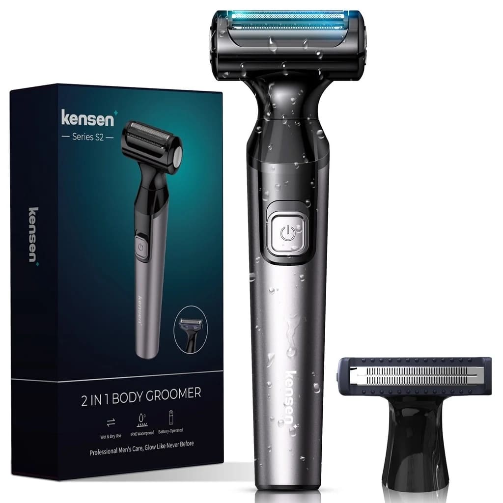 KENSEN 2 In 1 Electric Wireless Shaver ที่โกนหนวดไฟฟ้า โกนตัดเส้นขนและผมที่รบกวนใจ