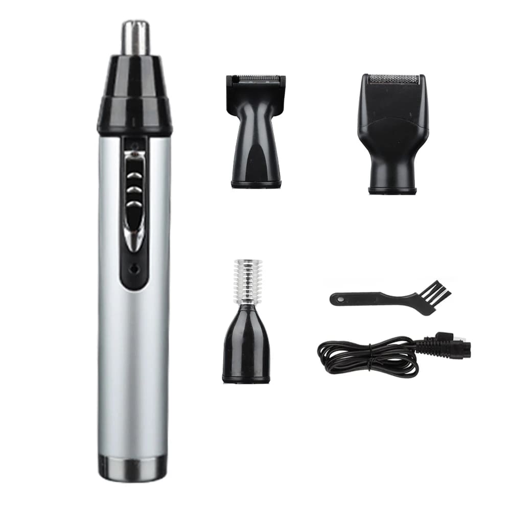 Kemei 4 in 1 Nose Trimmer KM-6650 เครื่องตัดขนจมูกเปลี่ยนหัวได้ ตัวเครื่องดีไซน์หยิบใช้ได้ง่าย