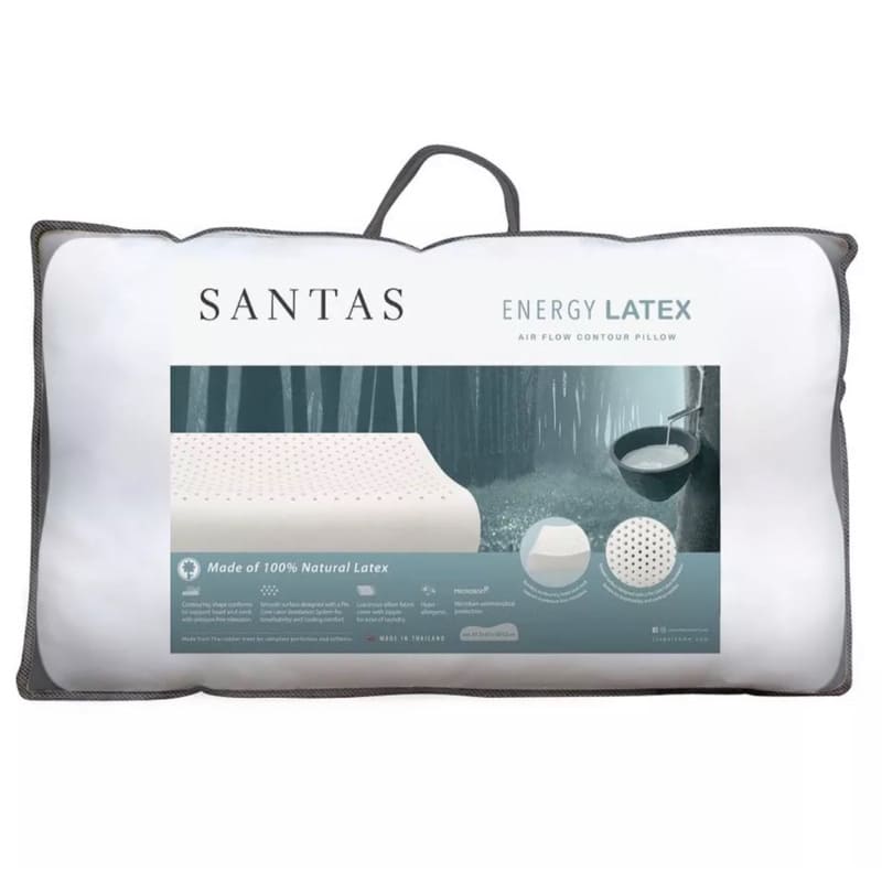 Santas รุ่น Air Flow Contour Pillow หมอนแก้ปวดคอเพื่อสุขภาพ วัสดุธรรมชาติ ปลอดสารเคมี 100