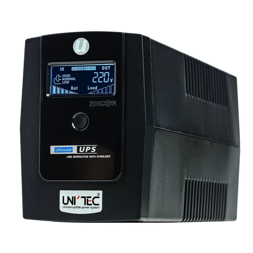 Unitech UTM 1000VA-550W NEW UPS DIGITAL เครื่องสำรองไฟ หน้าจอระบบดิจิตอล ตัดเสียงแจ้งเตือนได้