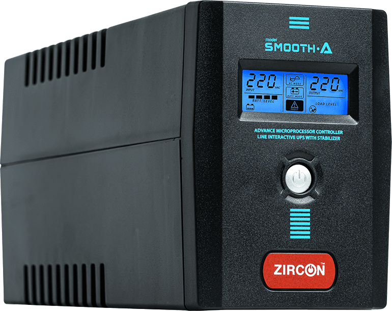 Zircon Smooth-A 1000VA-550W เครื่องสำรองไฟระบบอัจฉริยะ ชาร์ตไฟอัตโนมัติเมื่อใช้หมดแล้ว