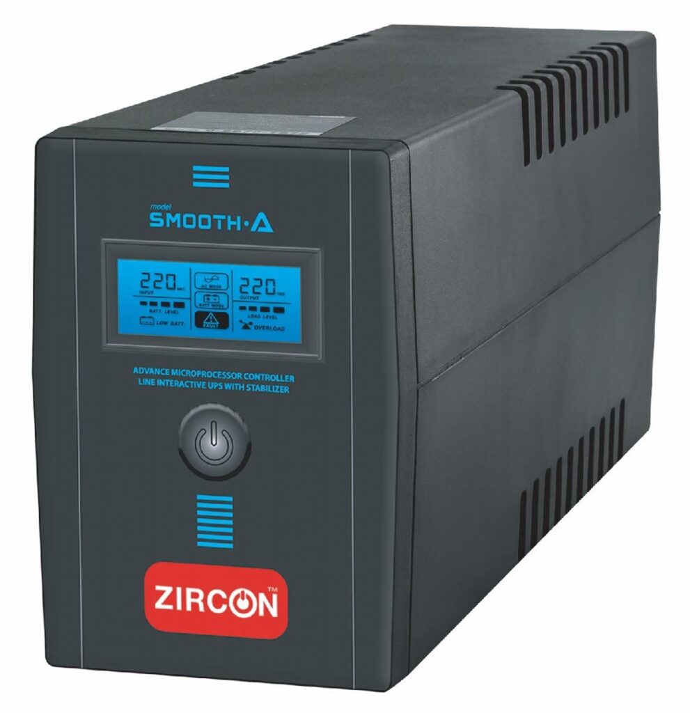 เครื่องสำรองไฟ UPS Zircon รุ่น Smooth-A 1000VA-550W ควบคุมระบบการใช้ไฟได้ความถี่สม่ำเสมอ
