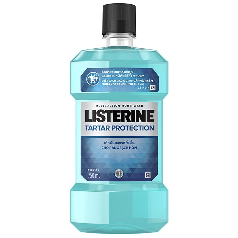 น้ำยาบ้วนปาก Listerine สูตร Tartar Protection สัมผัสทุกรสชาติการบ้วนน้ำยาให้ความรู้สึกสบายสดชื่น