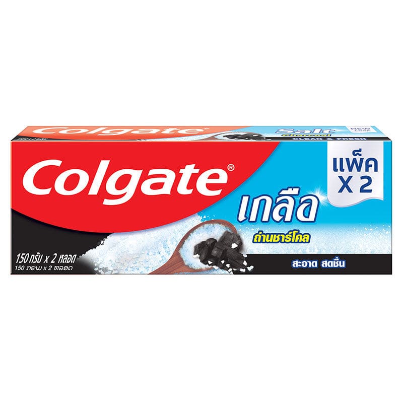 Colgate Salt Charcoal Toothpaste ยาสีฟันลดกลิ่นปากป้องกันฟันผุ ส่วนผสมสกัดธรรมชาติ