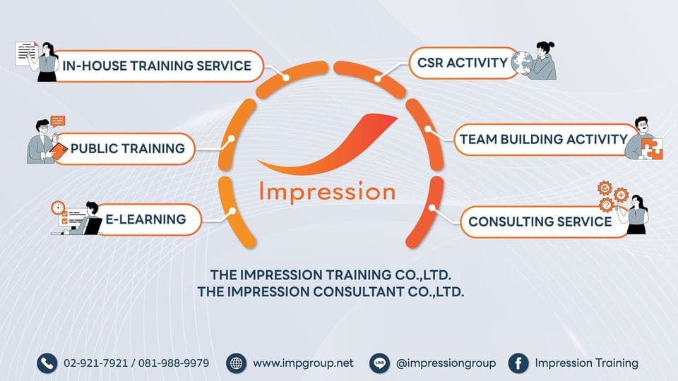 Impression Training คอร์สอบรม จิตสำนึกคุณภาพ ปรับเปลี่ยนแนวคิดเชิงลบให้กลับมาดีได้อีกครั้ง