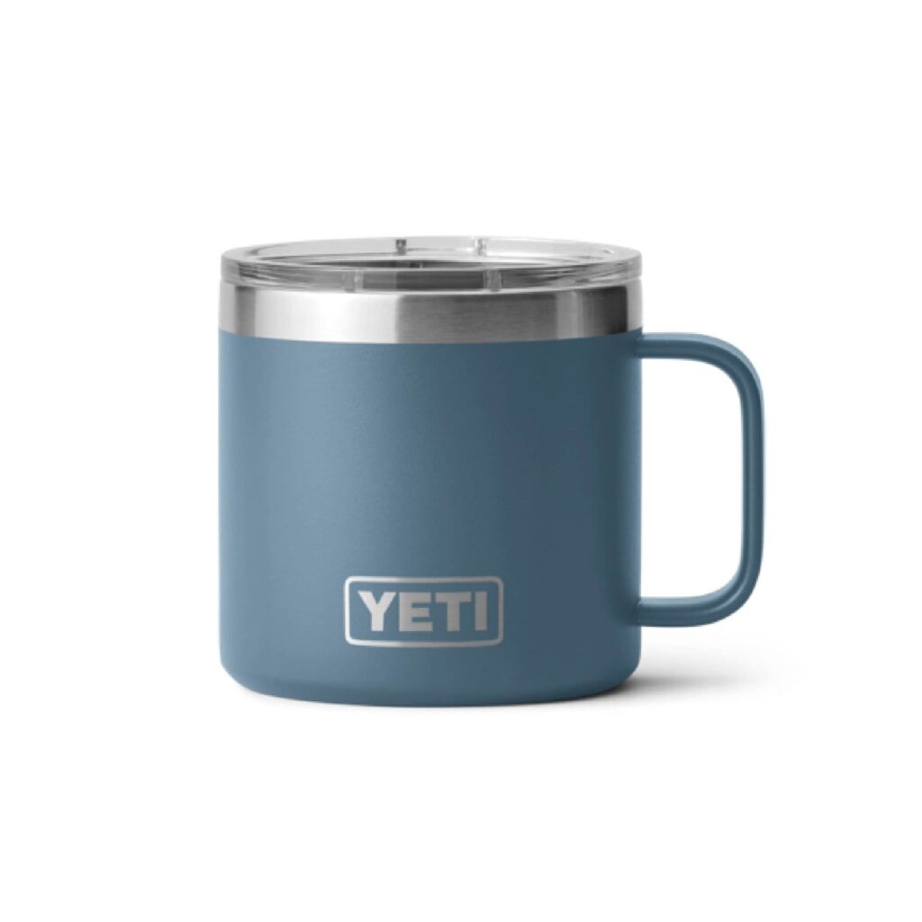 YETI Rambler 14 OZ Mug แก้วกักเก็บความเย็น การดีไซน์แบบทรงแก้วกาแฟ ยกดื่มง่ายรสชาติดีตลอดวัน