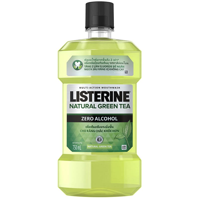 น้ำยาบ้วนปาก Listerine สูตร Natural Green Tea ลดการเกิดกลิ่นปากได้ในระยะยาว