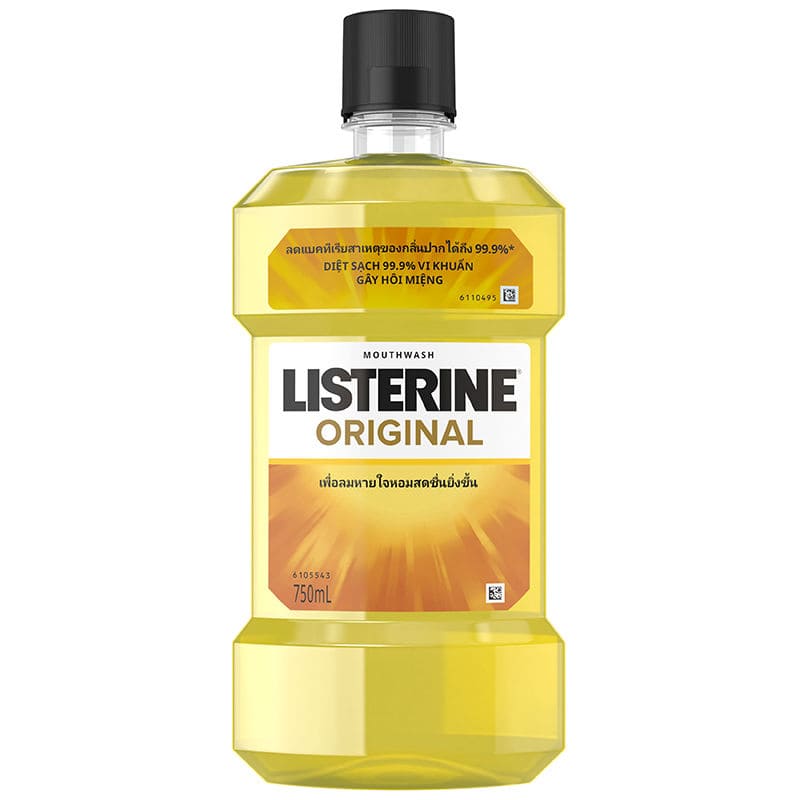 น้ำยาบ้วนปาก Listerine สูตร Original เข้มข้น ครอบคลุมประสิทธิภาพการรักษา ป้องกันสุขภาพปากและฟัน