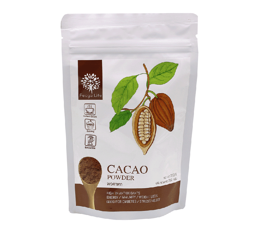 Feaga Life CACAO Powder ผงคาเคา คุณภาพดี ได้ประโยชน์ทุกแก้วชงดื่มได้รสสัมผัสที่กลมกล่อม