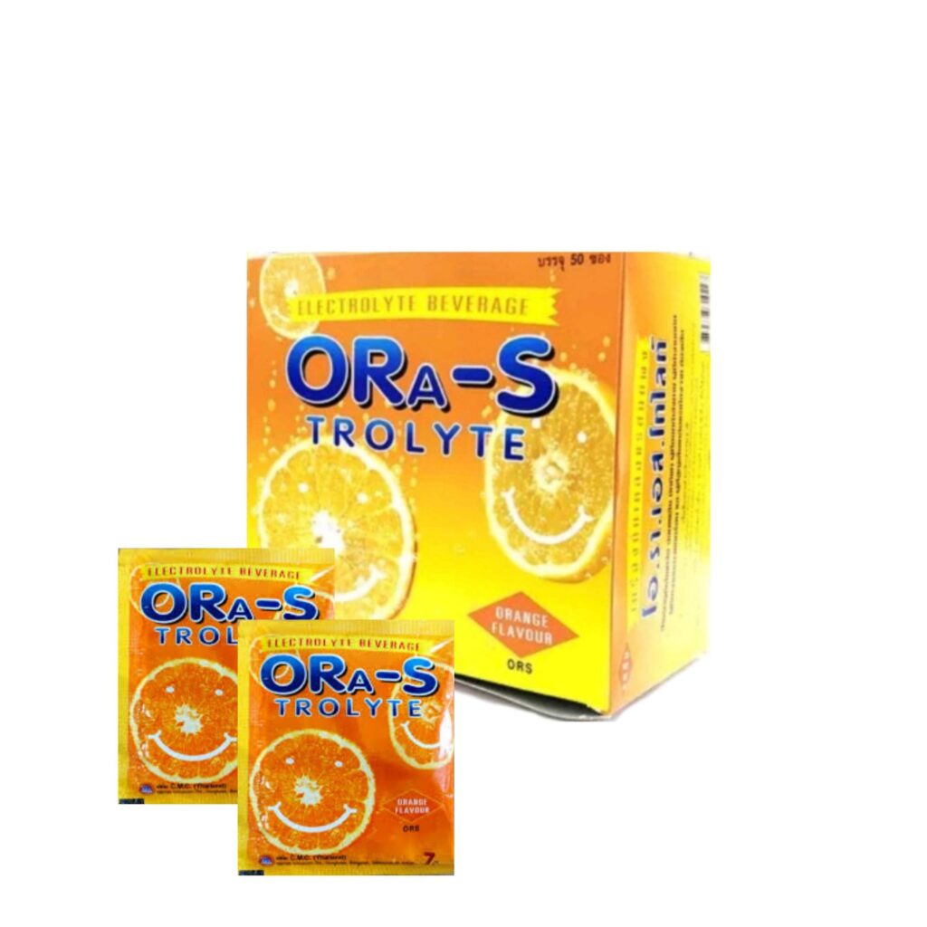 ORA-S Trolyte เกลือแร่ แก้อ่อนเพลีย ท้องเสีย ชงดื่มง่าย แก้ไขอาการขับถ่ายบ่อย กินแล้วรู้สึกเ