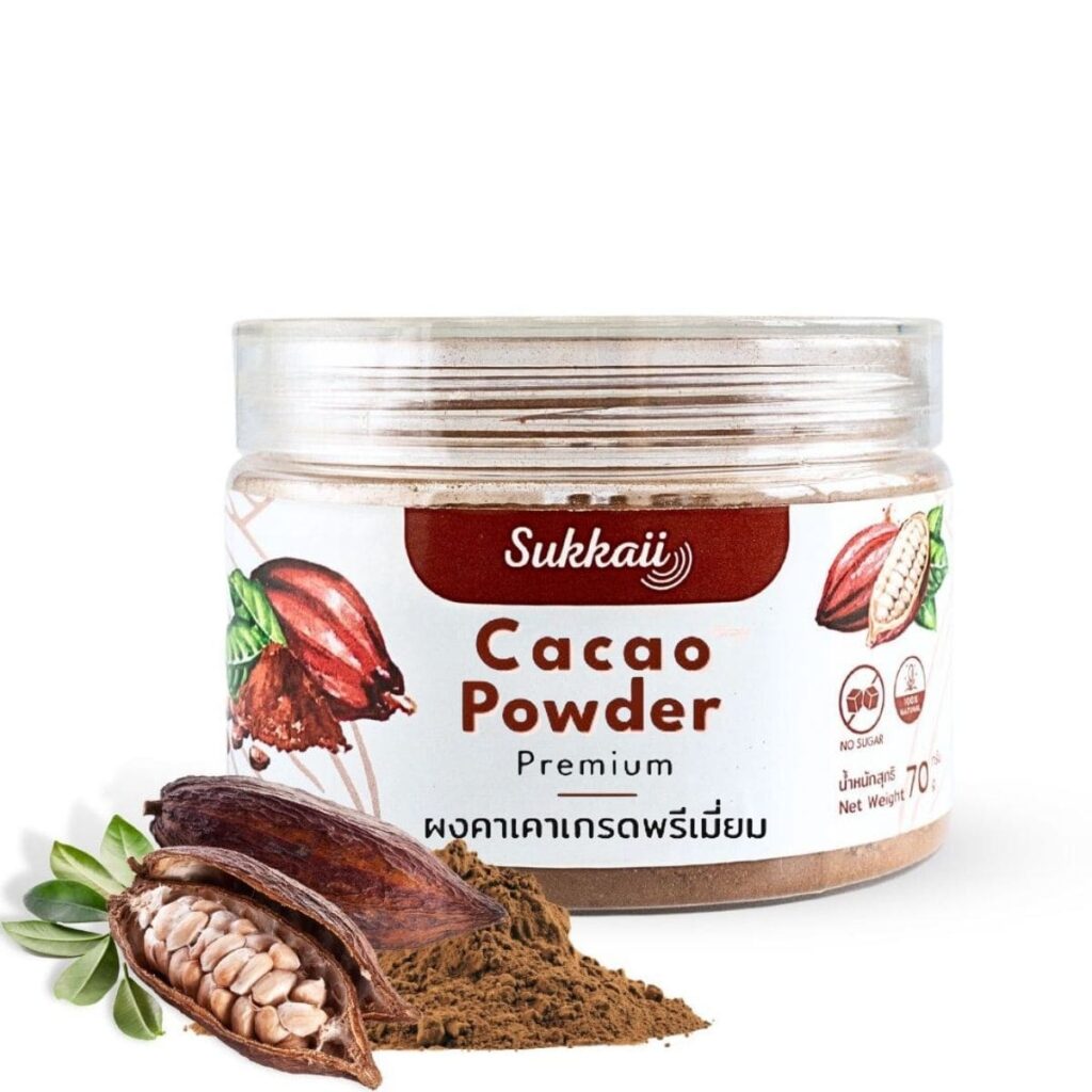 Sukkaii Cacao Powder ผงคาเคา เสริมคุณค่าสารอาหารให้ความรู้สึกสบายสมองตลอดวัน